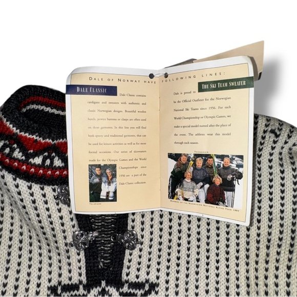 Dale of Norway Solstrand sweater, w/booklet, xtra clasps RARE NWT vintage 90’s - Picture 5 of 13